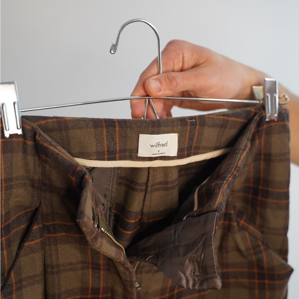 Plaid Men's Pants in Brown and Black - Picture 3 of 3